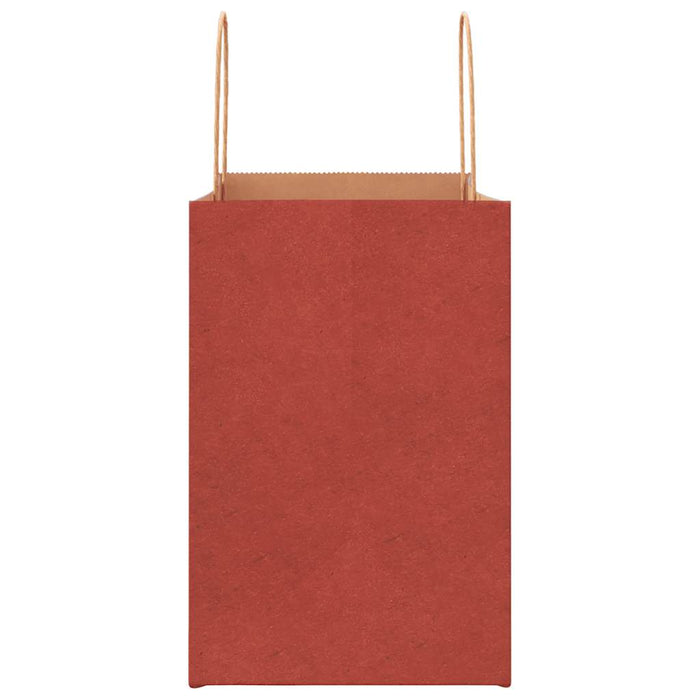 Pungi de hârtie 250 buc cu mânere roșii 26x17x25 cm WALTI