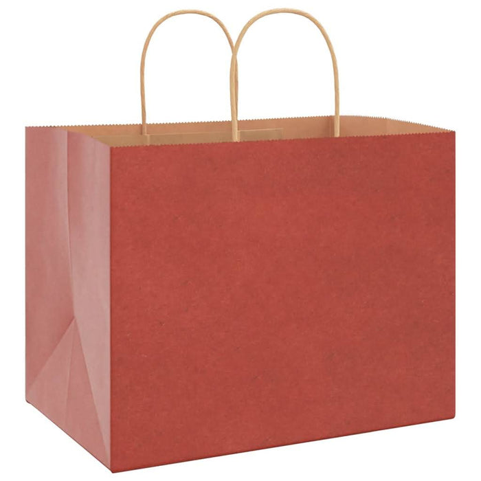 Pungi de hârtie 250 buc cu mânere roșii 32x22x24 cm WALTI