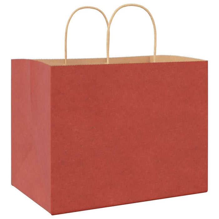 Pungi de hârtie 250 buc cu mânere roșii 32x22x24 cm WALTI