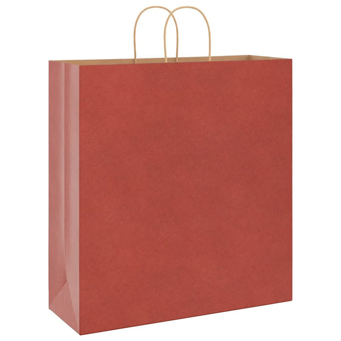 Pungi de hârtie 250 buc cu mânere roșii 45x17x48 cm WALTI