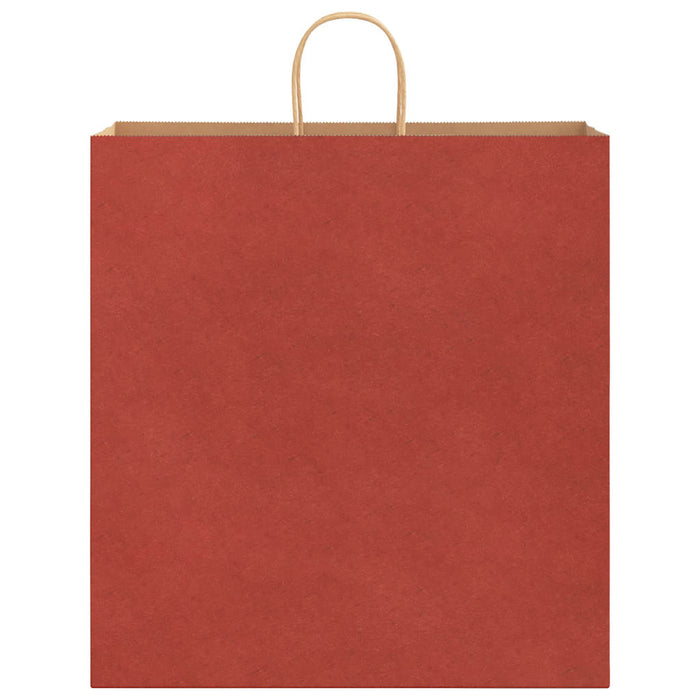 Pungi de hârtie 250 buc cu mânere roșii 45x17x48 cm WALTI