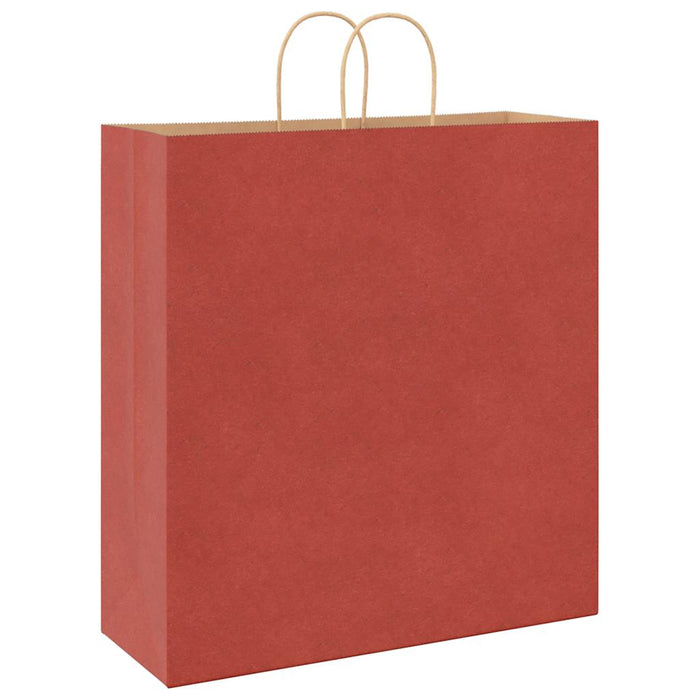 Pungi de hârtie 250 buc cu mânere roșii 45x17x48 cm WALTI