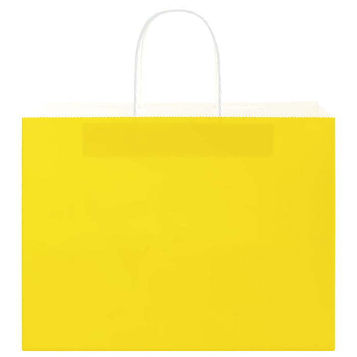 Pungi de hârtie 50 buc cu mânere galbene 32x17x25 cm - WALTI WALTI