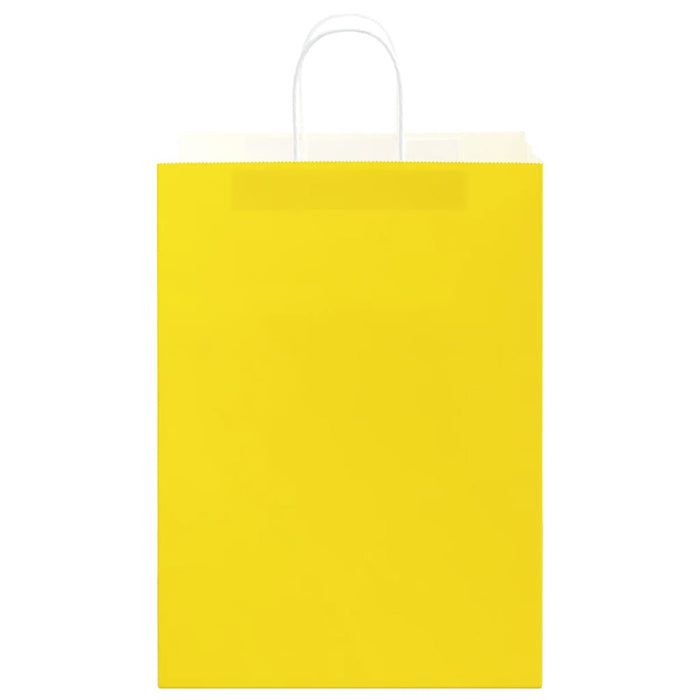 Pungi de hârtie 50 buc cu mânere galbene 32x17x44 cm - WALTI WALTI