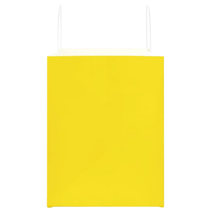 Pungi de hârtie 50 buc cu mânere galbene 32x22x28 cm WALTI