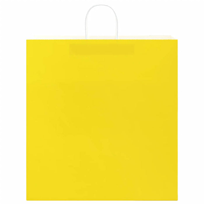 Pungi de hârtie 50 buc cu mânere galbene 45x17x48 cm WALTI