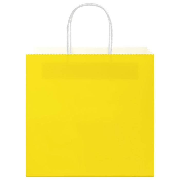 Pungi de hârtie 250 buc cu mânere galbene 26x17x25 cm WALTI