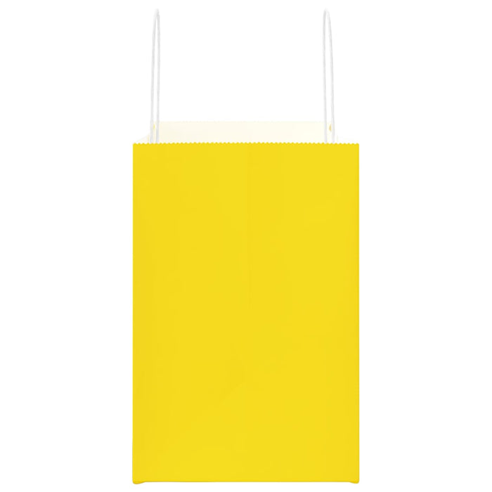 Pungi de hârtie 250 buc cu mânere galbene 26x17x25 cm WALTI