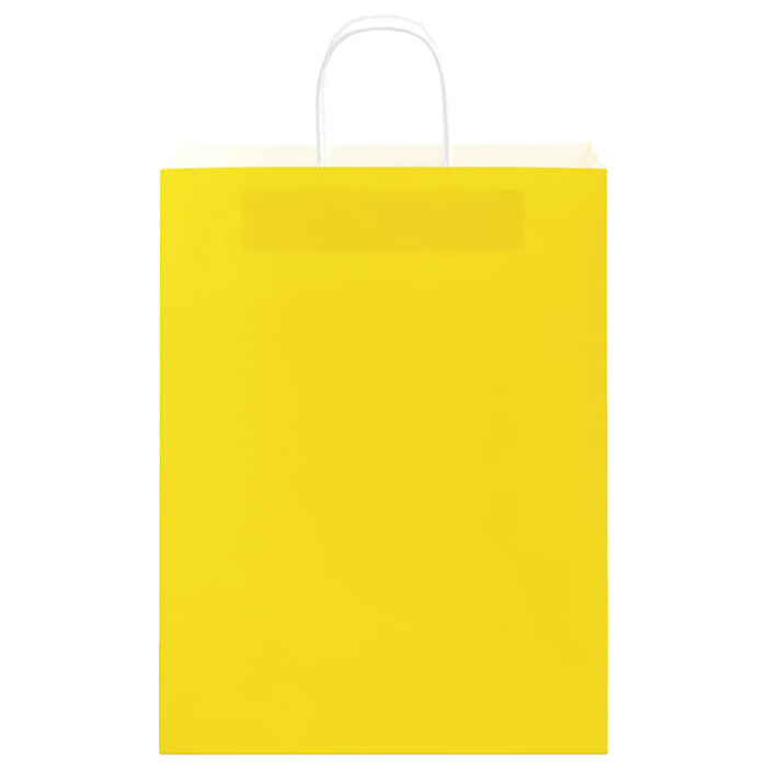 Pungi de hârtie 250 buc cu mânere galbene 32x12x42 cm WALTI