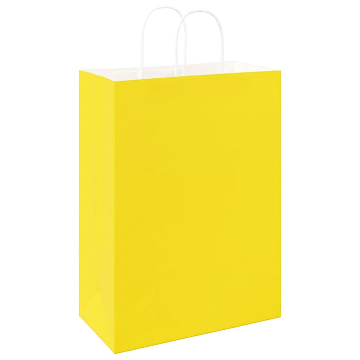 Pungi de hârtie 250 buc cu mânere galbene 32x17x44 cm - WALTI WALTI