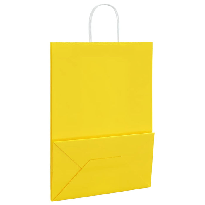 Pungi de hârtie 250 buc cu mânere galbene 32x17x44 cm - WALTI WALTI