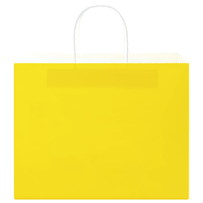 Pungi de hârtie 250 buc cu mânere galbene 32x22x24 cm - WALTI WALTI