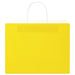 Pungi de hârtie 250 buc cu mânere galbene 32x22x24 cm - WALTI WALTI