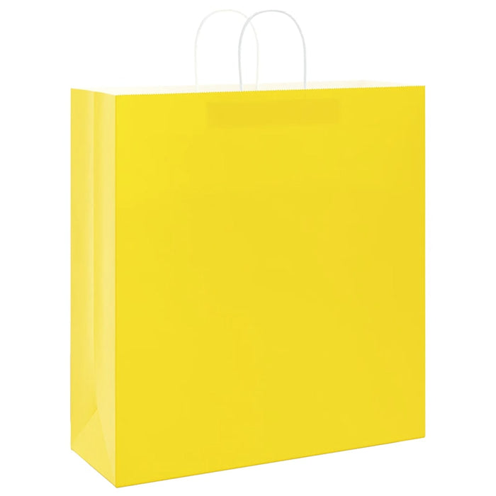 Pungi de hârtie 250 buc cu mânere galbene 45x17x48 cm - WALTI WALTI