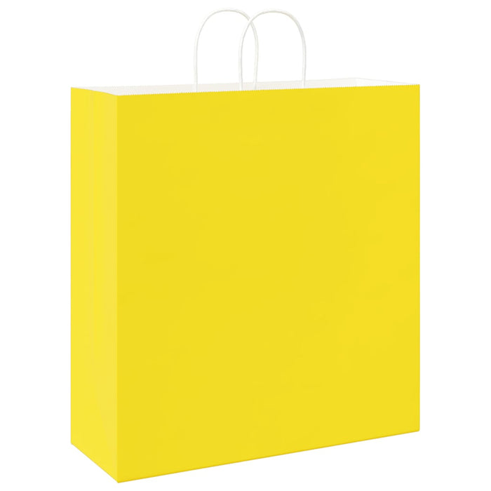 Pungi de hârtie 250 buc cu mânere galbene 45x17x48 cm - WALTI WALTI