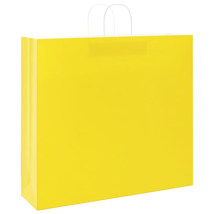 Pungi de hârtie 250 buc cu mânere galbene 54x15x49 cm - WALTI WALTI