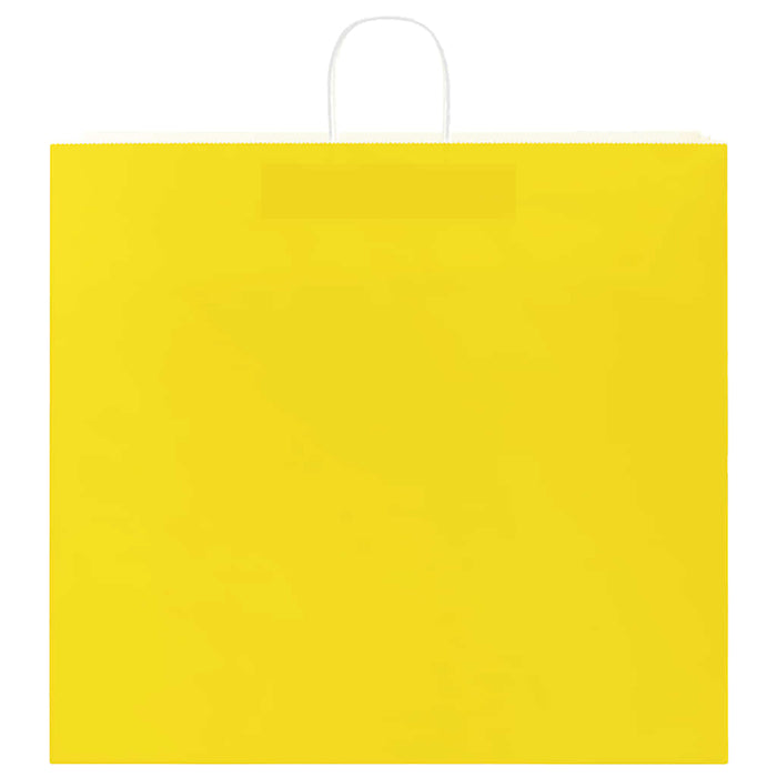 Pungi de hârtie 250 buc cu mânere galbene 54x15x49 cm - WALTI WALTI