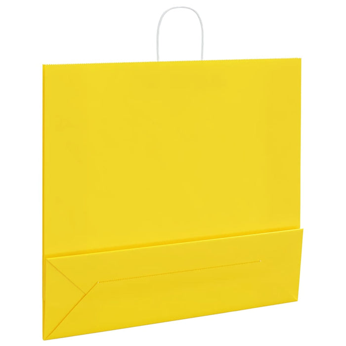 Pungi de hârtie 250 buc cu mânere galbene 54x15x49 cm - WALTI WALTI