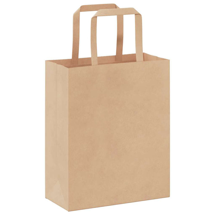 Pungi de hârtie 50 buc cu mânere maro 18x8x22 cm - WALTI WALTI