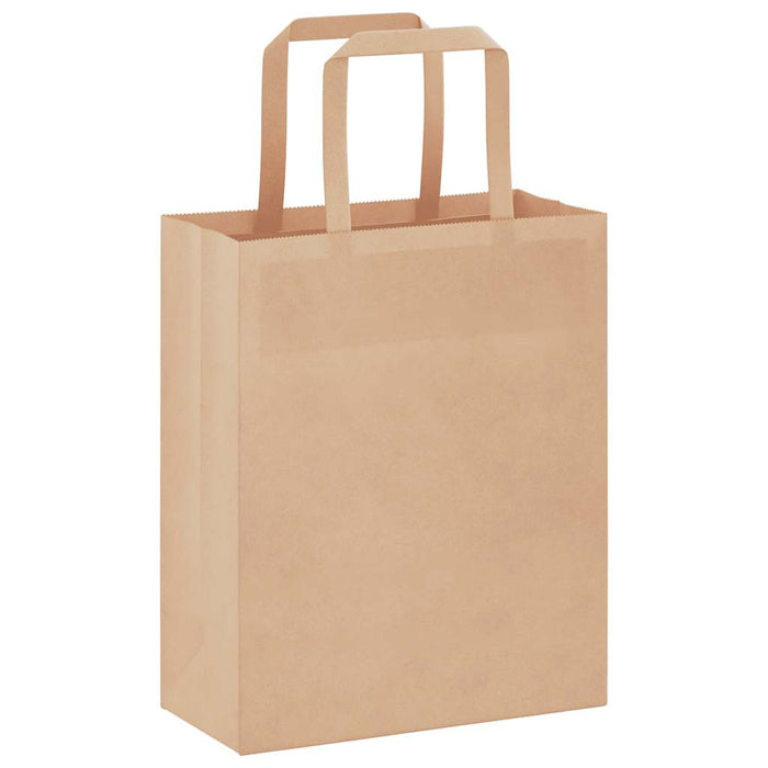 Pungi de hârtie 250 buc cu mânere maro 18x8x22 cm - WALTI WALTI