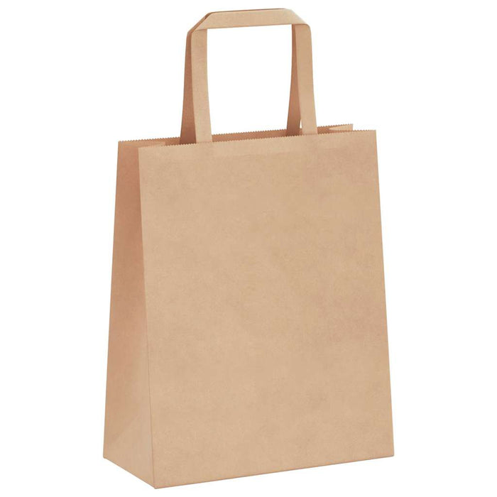 Pungi de hârtie 250 buc cu mânere maro 18x8x22 cm - WALTI WALTI