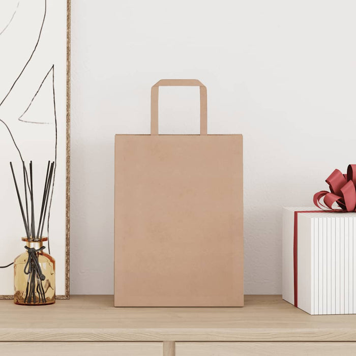 Pungi de hârtie 250 buc cu mânere maro 21x11x28 cm - WALTI WALTI