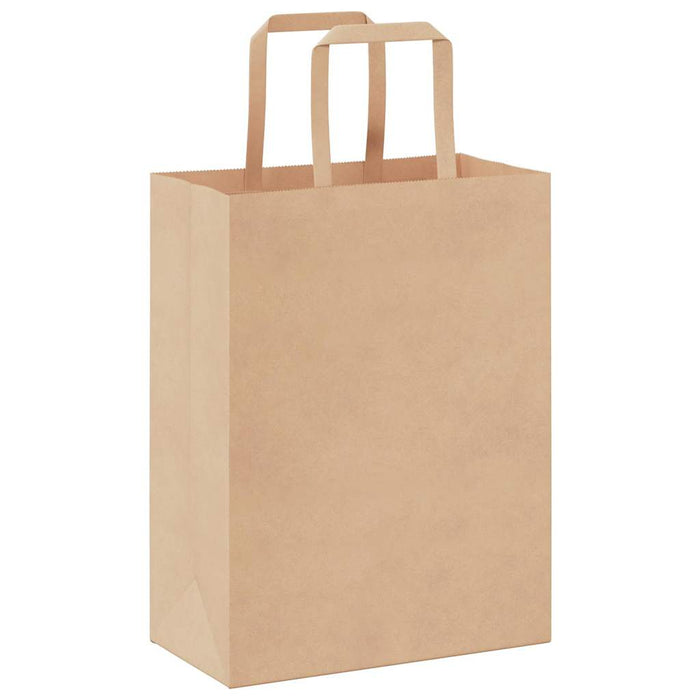 Pungi de hârtie 250 buc cu mânere maro 21x11x28 cm - WALTI WALTI