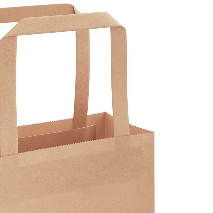 Pungi de hârtie 250 buc cu mânere maro 21x11x28 cm - WALTI WALTI