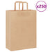 Pungi de hârtie 250 buc cu mânere maro 26x12x35 cm - WALTI WALTI