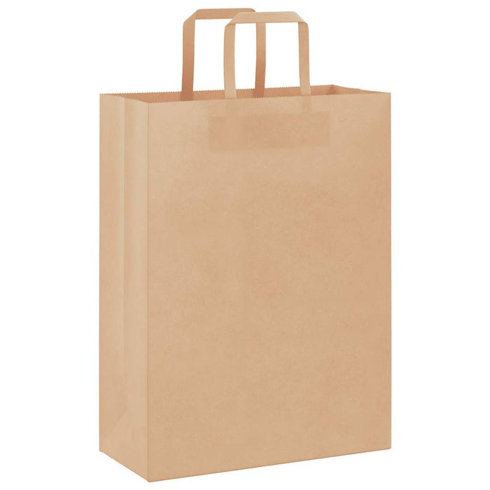 Pungi de hârtie 250 buc cu mânere maro 26x12x35 cm - WALTI WALTI