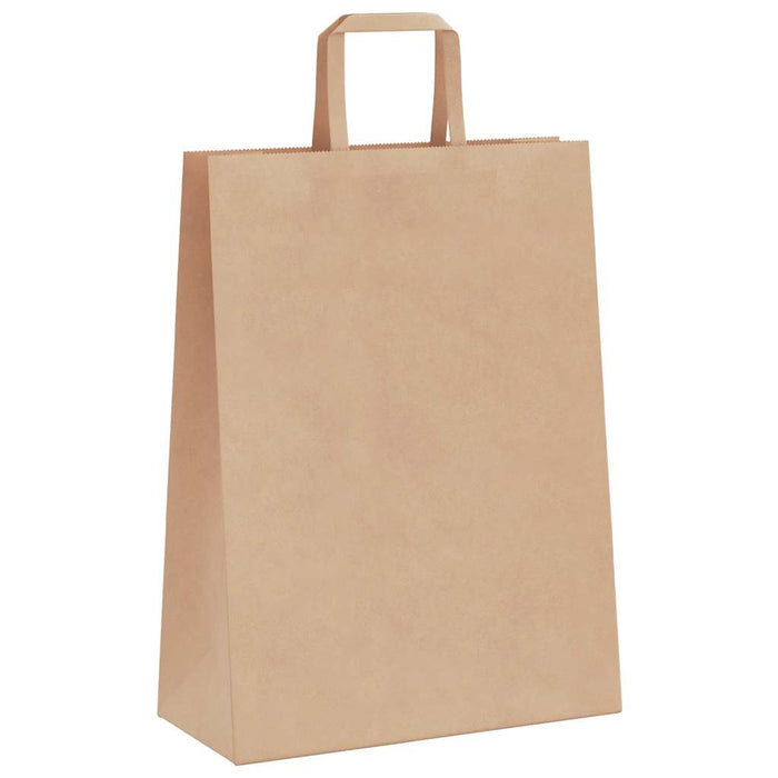 Pungi de hârtie 250 buc cu mânere maro 26x12x35 cm - WALTI WALTI