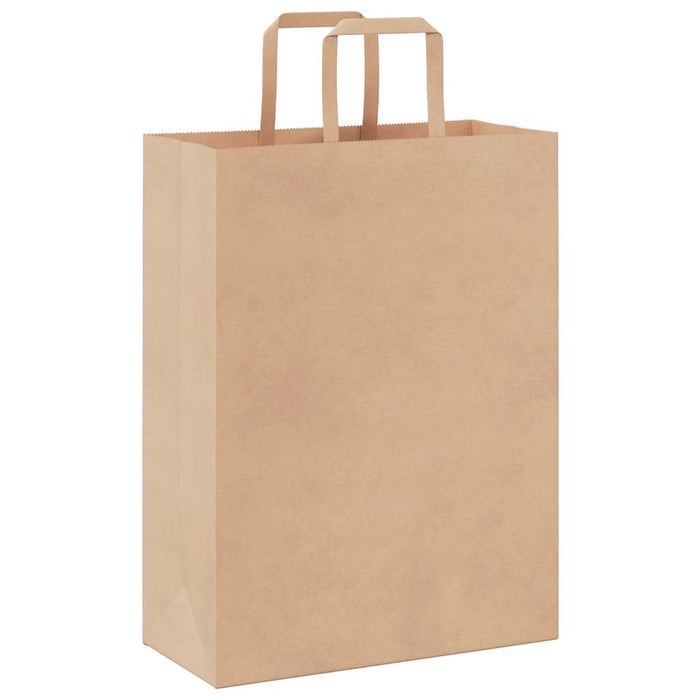 Pungi de hârtie 250 buc cu mânere maro 26x12x35 cm - WALTI WALTI