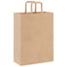 Pungi de hârtie 250 buc cu mânere maro 26x12x35 cm - WALTI WALTI