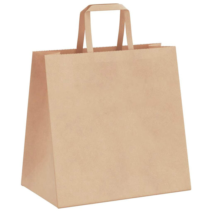 Pungi de hârtie 250 buc cu mânere maro 26x17x25 cm - WALTI WALTI
