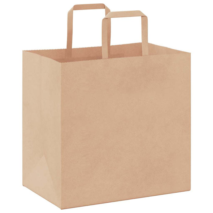 Pungi de hârtie 250 buc cu mânere maro 26x17x25 cm - WALTI WALTI