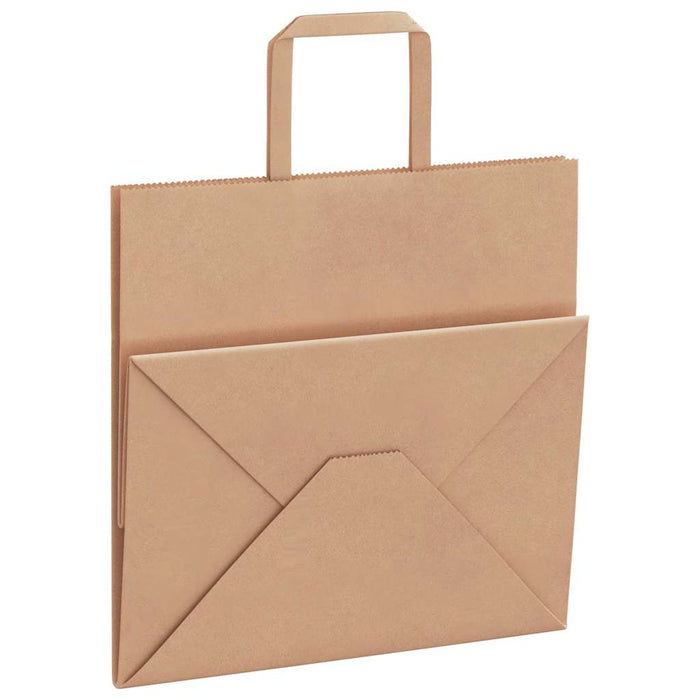 Pungi de hârtie 250 buc cu mânere maro 26x17x25 cm - WALTI WALTI