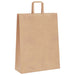 Pungi de hârtie 250 buc cu mânere maro 32x12x42 cm - WALTI WALTI