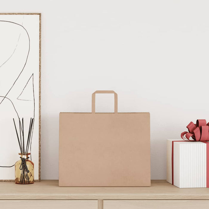 Pungi de hârtie 250 buc cu mânere maro 32x22x24 cm - WALTI WALTI