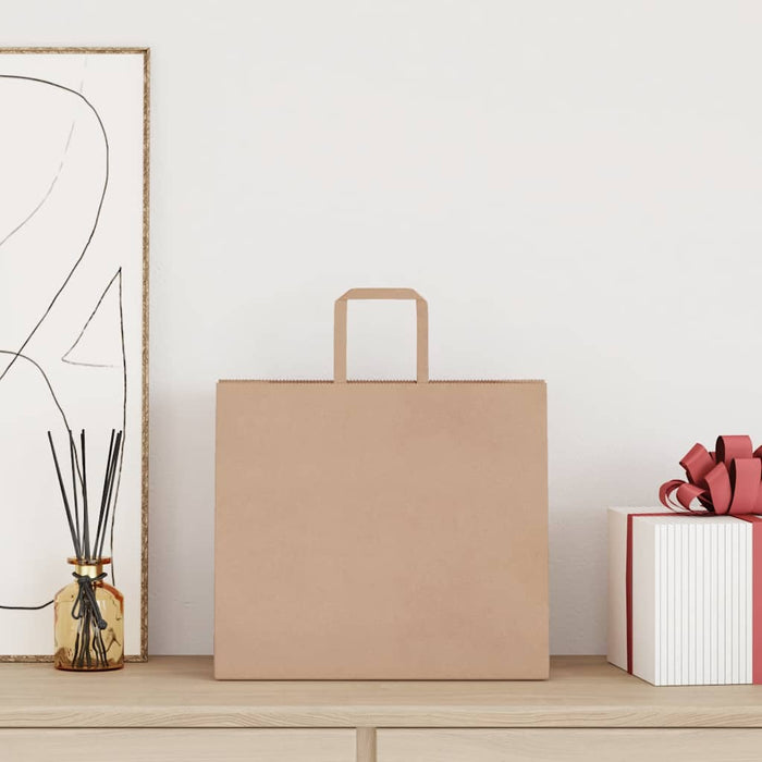 Pungi de hârtie 250 buc cu mânere maro 32x22x28 cm - WALTI WALTI