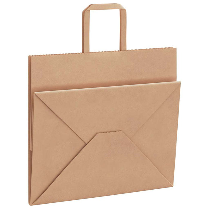 Pungi de hârtie 250 buc cu mânere maro 32x22x28 cm - WALTI WALTI