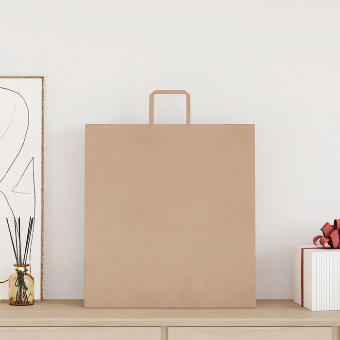 Pungi de hârtie 250 buc cu mânere maro 45x17x48 cm - WALTI WALTI