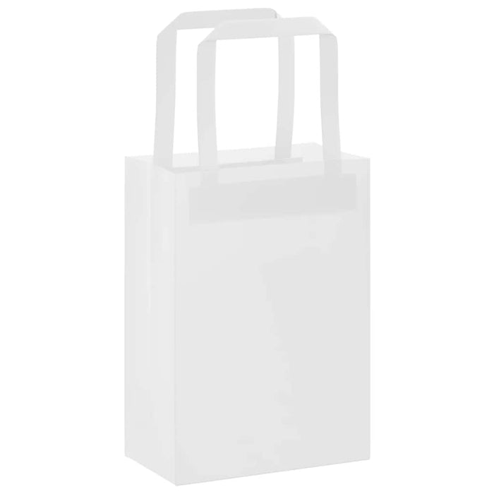 Pungi de hârtie 50 buc cu mânere albe 15x8x21 cm - WALTI WALTI