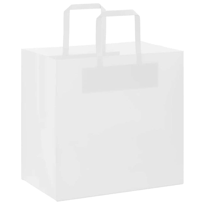 Pungi de hârtie 50 buc cu mânere albe 26x17x25 cm - WALTI WALTI