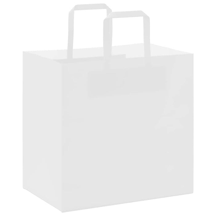 Pungi de hârtie 50 buc cu mânere albe 26x17x25 cm - WALTI WALTI