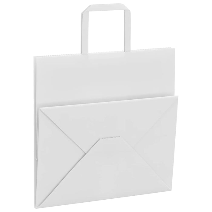 Pungi de hârtie 50 buc cu mânere albe 26x17x25 cm - WALTI WALTI