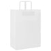 Pungi de hârtie 50 buc cu mânere albe 32x17x44 cm - WALTI WALTI