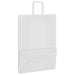 Pungi de hârtie 50 buc cu mânere albe 32x17x44 cm - WALTI WALTI