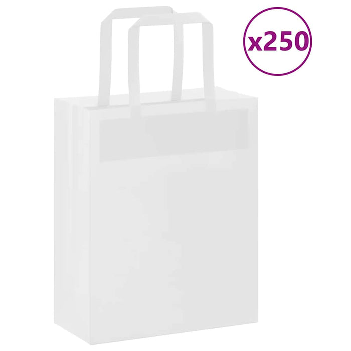Pungi de hârtie 250 buc cu mânere albe 18x8x22 cm - WALTI WALTI