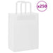 Pungi de hârtie 250 buc cu mânere albe 21x11x28 cm - WALTI WALTI