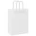 Pungi de hârtie 250 buc cu mânere albe 21x11x28 cm - WALTI WALTI